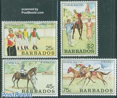Barbados 1990 Horse Races 4v, Mint NH, Nature - Sport - Horses - Sport (other And Mixed) - Barbados (1966-...)