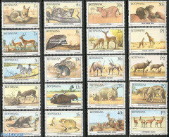 Botswana 1987 Definitives, Animals 20v, Mint NH, Nature - Animals (others & Mixed) - Cat Family - Giraffe - Hedgehog -.. - Botswana (1966-...)