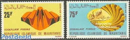 Mauritania 1972 Fossiles 2v, Mint NH, History - Nature - Geology - Prehistoric Animals - Shells & Crustaceans - Preistorici
