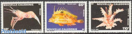 New Caledonia 1989 Deep Sea Life 3v, Mint NH, Nature - Fish - Shells & Crustaceans - Unused Stamps