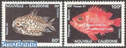 New Caledonia 1991 Fish 2v, Mint NH, Nature - Fish - Unused Stamps