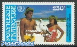 French Polynesia 1985 International Youth Year 1v, Mint NH, Nature - Various - Birds - International Youth Year 1984 - Ongebruikt