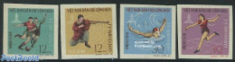 Vietnam 1966 GANEFO Games 4v Imperforated, Mint NH, Sport - Football - Shooting Sports - Sport (other And Mixed) - Swi.. - Shooting (Weapons)