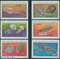 Vietnam 1974 Marine Life 6v, Mint NH, Nature - Fish - Shells & Crustaceans - Crabs And Lobsters - Poissons