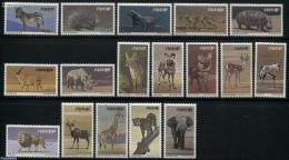 South-West Africa 1980 Animals 17v, Mint NH, Nature - Animals (others & Mixed) - Cat Family - Elephants - Giraffe - Hi.. - Südwestafrika (1923-1990)