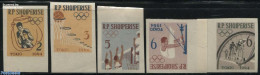 Albania 1963 Olympic Games 5v Imperforated, Mint NH, Sport - Basketball - Cycling - Olympic Games - Volleyball - Basketbal