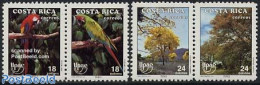 Costa Rica 1990 UPAEP 2x2v [:], Mint NH, Nature - Birds - Parrots - Trees & Forests - U.P.A.E. - Rotary Club
