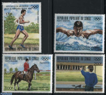 Congo Republic 1988 Olympic Games Seoul 4v, Mint NH, Nature - Sport - Horses - Athletics - Olympic Games - Shooting Sp.. - Atletica
