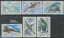 French Antarctic Territory 1976 Definitives, Animals 6v, Mint NH, Nature - Birds - Penguins - Sea Mammals - Unused Stamps