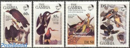 Gambia 1985 J.J. Audubon 4v, Mint NH, Nature - Birds - Birds Of Prey - Art - Paintings - Gambia (...-1964)
