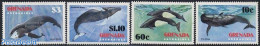 Grenada Grenadines 1983 Whales 4v, Mint NH, Nature - Sea Mammals - Grenade (1974-...)