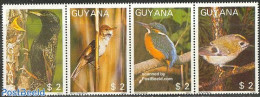Guyana 1988 Birds 4v [:::], Mint NH, Nature - Birds - Kingfishers - Guyane (1966-...)