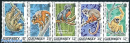 Guernsey 1989 Rain Forest Animals 5v [::::], Mint NH, Nature - Animals (others & Mixed) - Monkeys - Guernesey