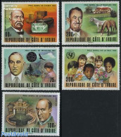 Ivory Coast 1978 Nobel Prize Winners 5v, Mint NH, Health - History - Nature - Science - Health - Nobel Prize Winners -.. - Unused Stamps