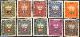 Liechtenstein 1950 On Service 10v, Mint NH - Sonstige & Ohne Zuordnung