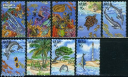 Aruba 1997 PACIFIC 97 9v, Mint NH, Nature - Sport - Various - Fish - Sea Mammals - Diving - Lighthouses & Safety At Sea - Fische