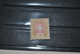 Suisse 1868 Timbre-télégraphe 6B Aminci Partiel - Telegraafzegels