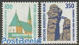 Germany, Berlin 1989 Definitives 2v, Mint NH, History - Religion - Geology - Churches, Temples, Mosques, Synagogues - Nuovi