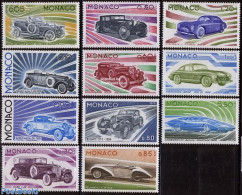 Monaco 1975 Automobiles 11v, Mint NH, Transport - Automobiles - Unused Stamps