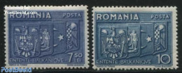 Romania 1938 Balkan Entente 2v, Mint NH, History - Various - Coat Of Arms - Europa Hang-on Issues - Joint Issues - Nuovi