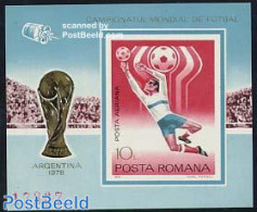 Romania 1978 W.C. Football Argentina S/s (keeper), Mint NH, Sport - Transport - Football - Sport (other And Mixed) - S.. - Unused Stamps