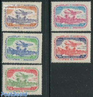 Saudi Arabia 1963 Dhahran Airport 5v, Mint NH, Transport - Aircraft & Aviation - Vliegtuigen