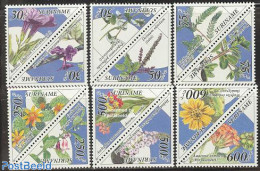 Suriname, Republic 1995 Medical Plants 6x2v, Mint NH, Health - Nature - Health - Flowers & Plants - Surinam