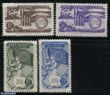 Türkiye 1954 European Council 4v, Mint NH, History - Europa Hang-on Issues - Art - Bridges And Tunnels - Andere & Zonder Classificatie