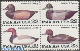 United States Of America 1985 Decoys 4v [+], Mint NH, Nature - Birds - Ducks - Unused Stamps
