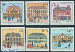 Germany, Federal Republic 1991 Welfare, Post Offices 6v, Mint NH, Nature - Sport - Dogs - Cycling - Post - Art - Archi.. - Nuevos