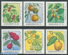Zimbabwe 2000 Fruits 6v, Mint NH, Nature - Fruit - Obst & Früchte