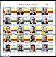 Colombia 2010 Presidents 20v M/s, Mint NH, History - Politicians - Kolumbien