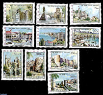 Turkish Cyprus 1975 Definitives 10v, Mint NH, Art - Architecture - Castles & Fortifications - Castles