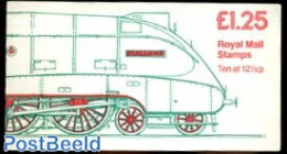 Great Britain 1983 LNER Mallard Booklet, Selvedge At Left, Mint NH, Transport - Stamp Booklets - Railways - Ongebruikt