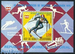 Equatorial Guinea 1976 Olympic Winter Games S/s, Mint NH, Sport - Olympic Winter Games - Skiing - Skisport