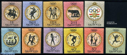 Hungary 1960 Olympic Games 11v Imperforated, Mint NH, Nature - Sport - Horses - Athletics - Kayaks & Rowing - Olympic .. - Unused Stamps