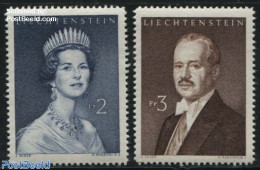 Liechtenstein 1960 Definitives 2v, Mint NH, History - Kings & Queens (Royalty) - Ongebruikt