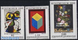 Liechtenstein 2000 Opening Of The New Vaduz Art Museum 3v, Mint NH, Nature - Animals (others & Mixed) - Flowers & Plan.. - Unused Stamps