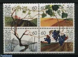 Liechtenstein 1994 Wine In 4 Seasons 4v [+], Mint NH, Nature - Fruit - Wine & Winery - Unused Stamps