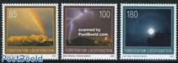 Liechtenstein 2007 Bright As Lightning 3v, Mint NH, Science - Meteorology - Neufs