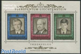 Liechtenstein 1988 Royal Successors S/s, Mint NH, History - Kings & Queens (Royalty) - Unused Stamps