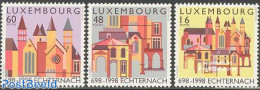 Luxemburg 1998 Echternach Abbey 3v, Mint NH, Religion - Cloisters & Abbeys - Unused Stamps