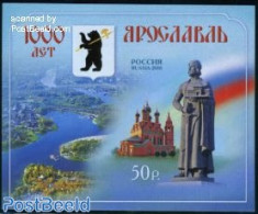 Russia 2010 1000 Years Yaroslavl S/s, Mint NH, Religion - Churches, Temples, Mosques, Synagogues - Iglesias Y Catedrales