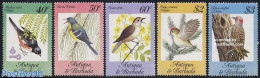 Antigua & Barbuda 1984 Singing Birds 5v, Mint NH, Nature - Birds - Woodpeckers - Antigua And Barbuda (1981-...)