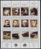 Argentina 1983 Antarctica 12v M/s, Mint NH, Nature - Science - Birds - Penguins - Sea Mammals - The Arctic & Antarctica - Unused Stamps