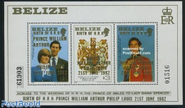 Belize/British Honduras 1982 Royal Baby S/s, Mint NH, History - Charles & Diana - Kings & Queens (Royalty) - Royalties, Royals