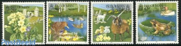 Isle Of Man 1997 Spring 4v, Mint NH, Nature - Animals (others & Mixed) - Ducks - Flowers & Plants - Frogs & Toads - Isle Of Man