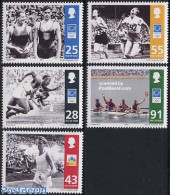 Isle Of Man 2004 Olympic Legends 5v, Mint NH, Sport - Athletics - Kayaks & Rowing - Olympic Games - Atletica