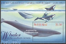 Norfolk Island 1998 Whales S/s, Mint NH, Nature - Various - Sea Mammals - Joint Issues - Joint Issues