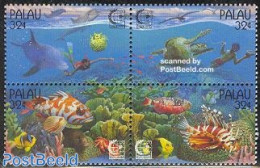 Palau 1995 Singapore 95 4v [+], Mint NH, Nature - Fish - Reptiles - Sea Mammals - Turtles - Poissons